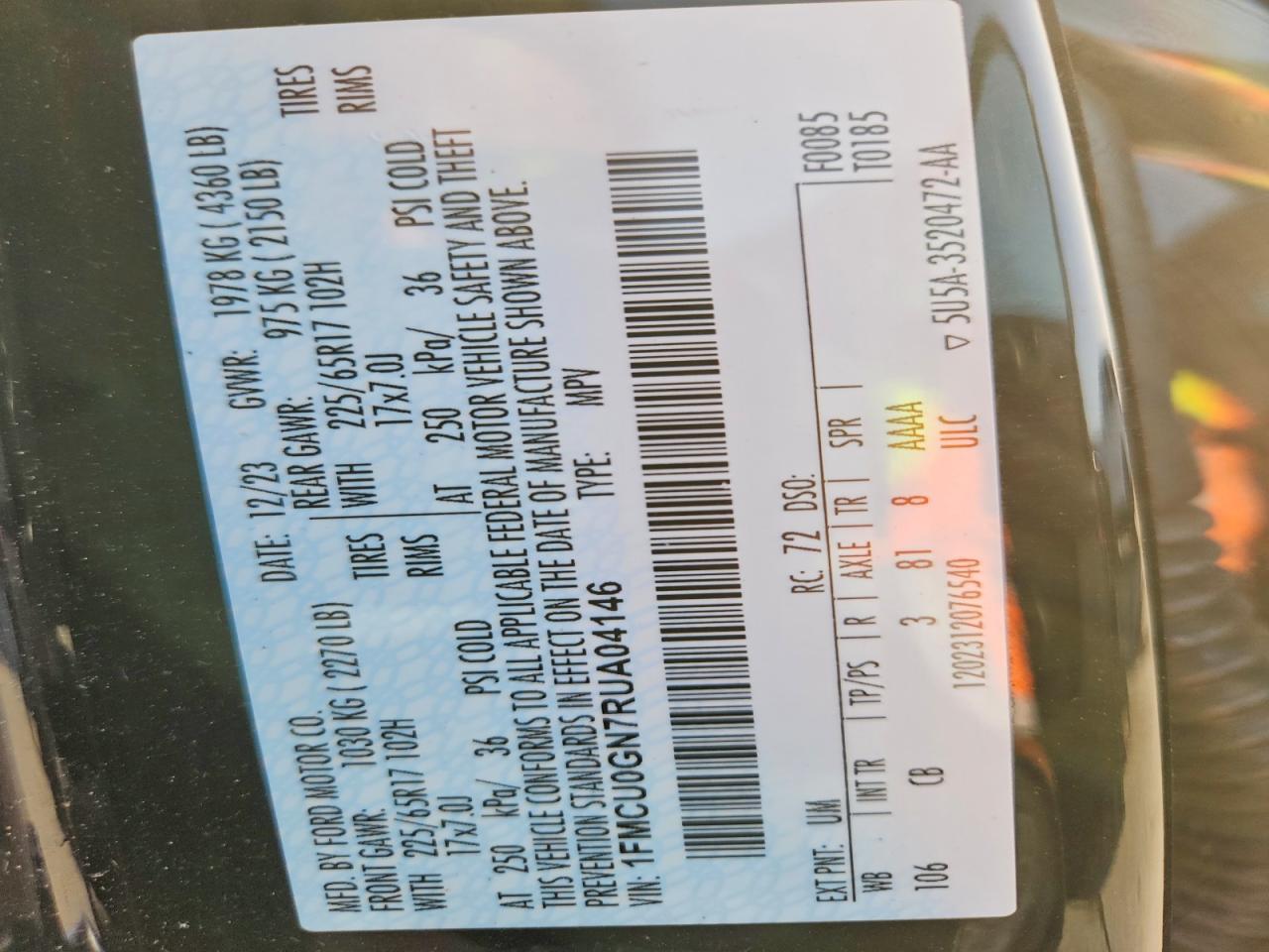 2024 FORD ESCAPE