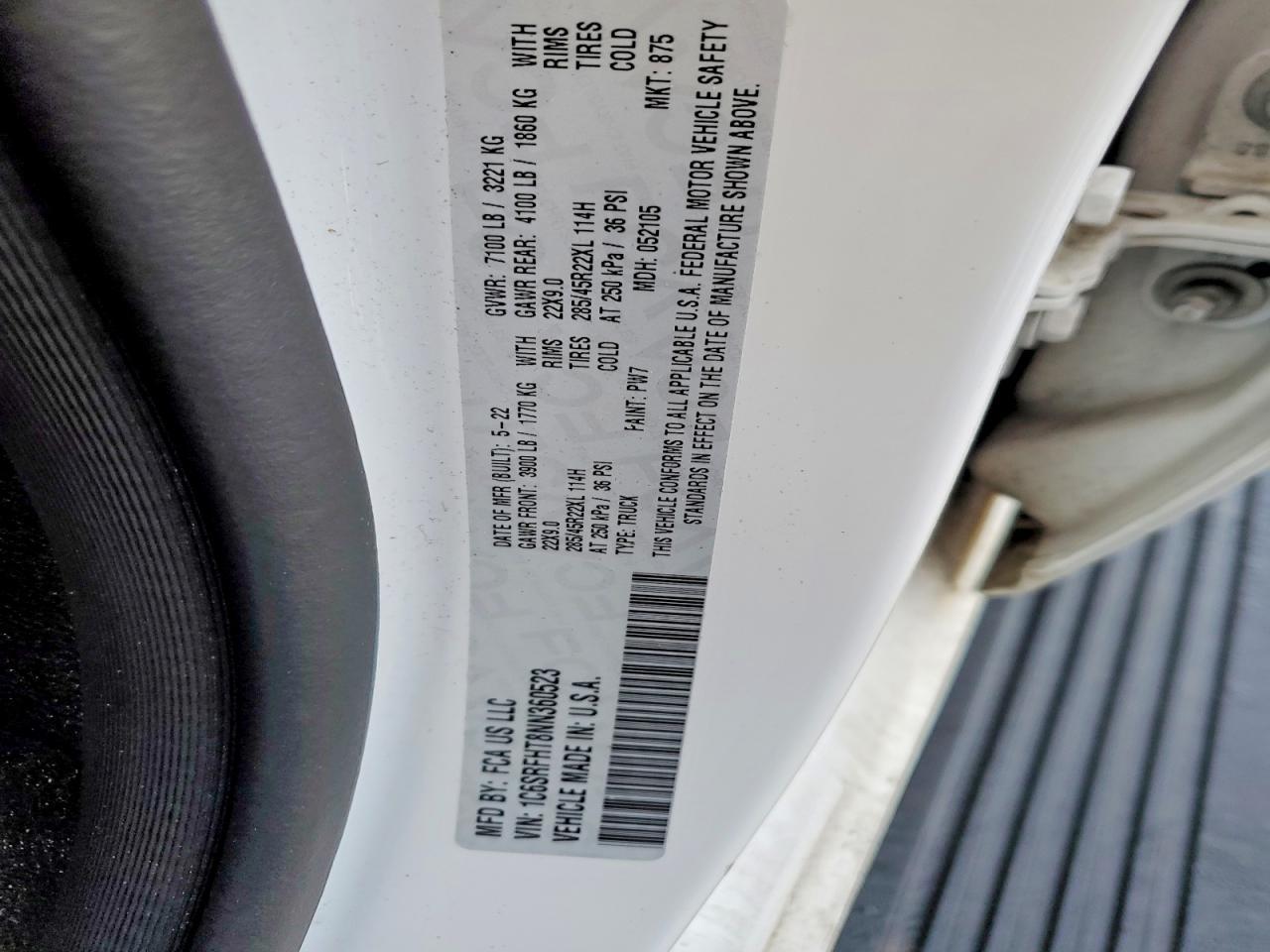 2022 RAM 1500
