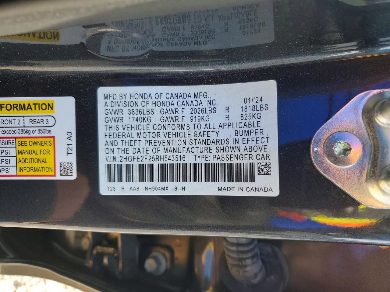 2024 HONDA CIVIC