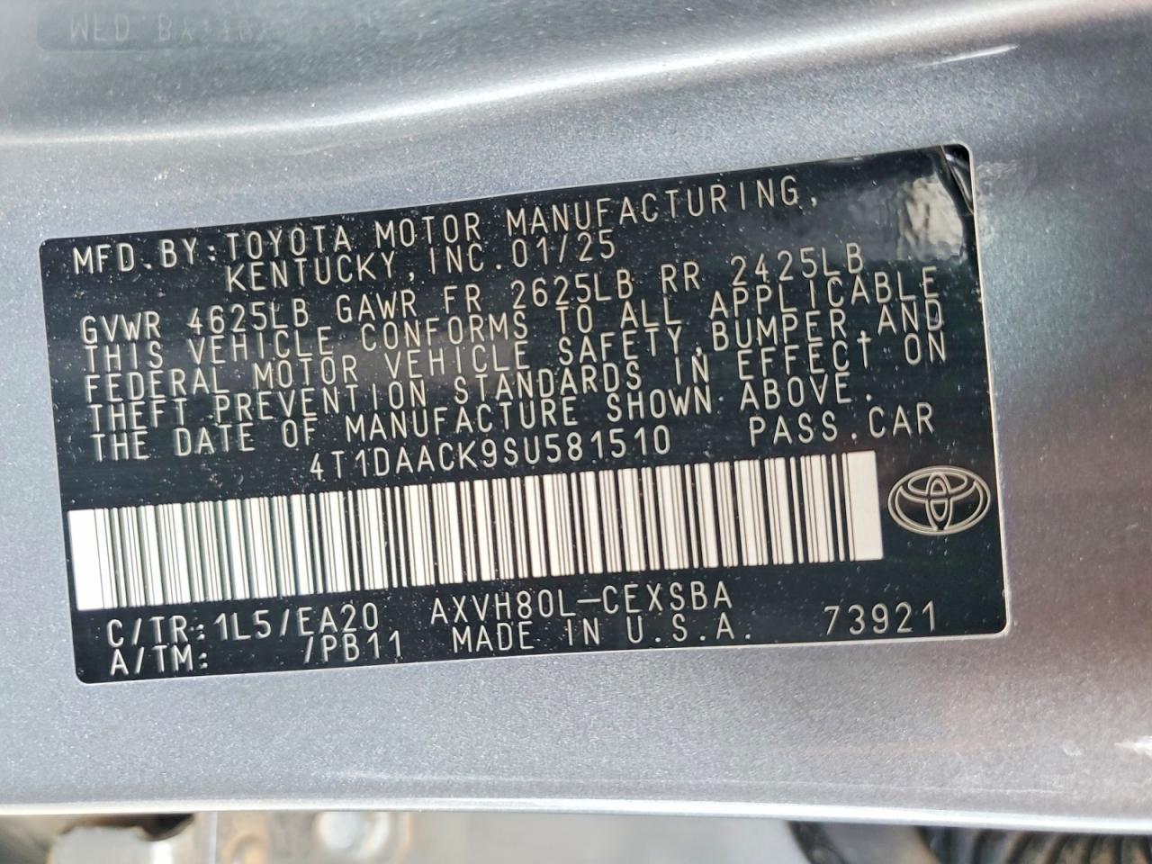 2025 TOYOTA CAMRY
