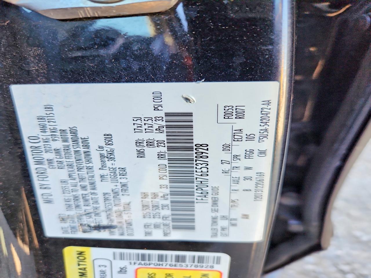 2014 FORD FUSION