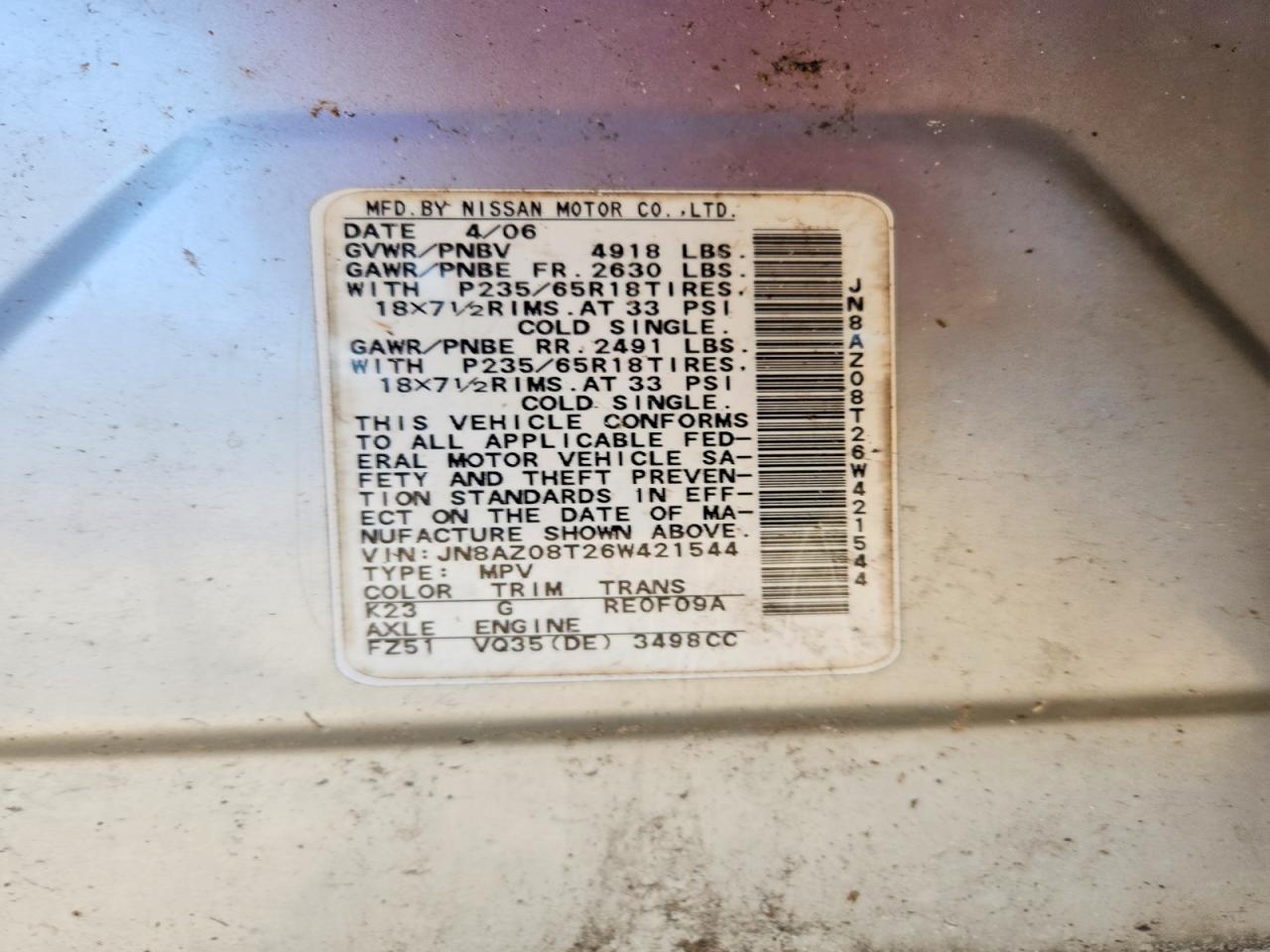 2006 NISSAN MURANO