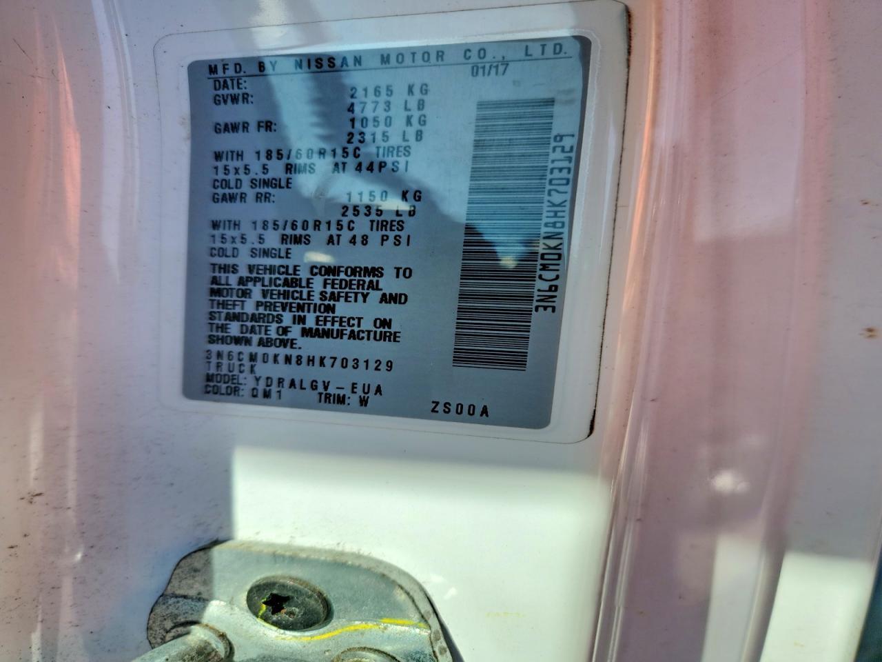 2017 NISSAN NV 200