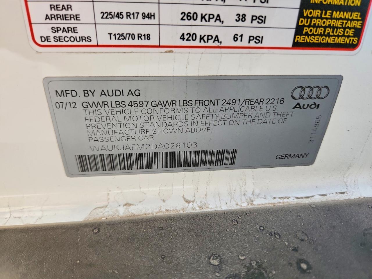 2013 AUDI A3