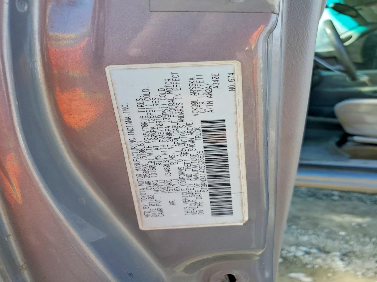 2002 TOYOTA TUNDRA