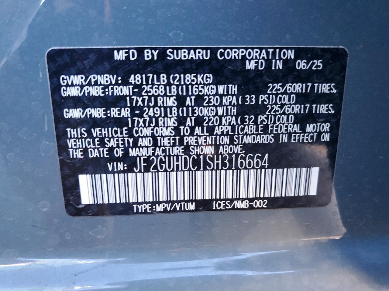 2025 SUBARU Crosstrek