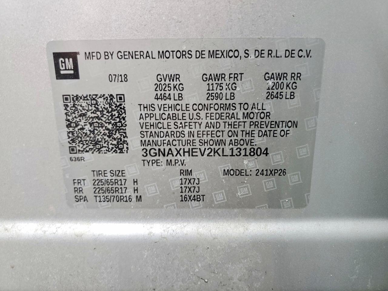 2019 CHEVROLET EQUINOX