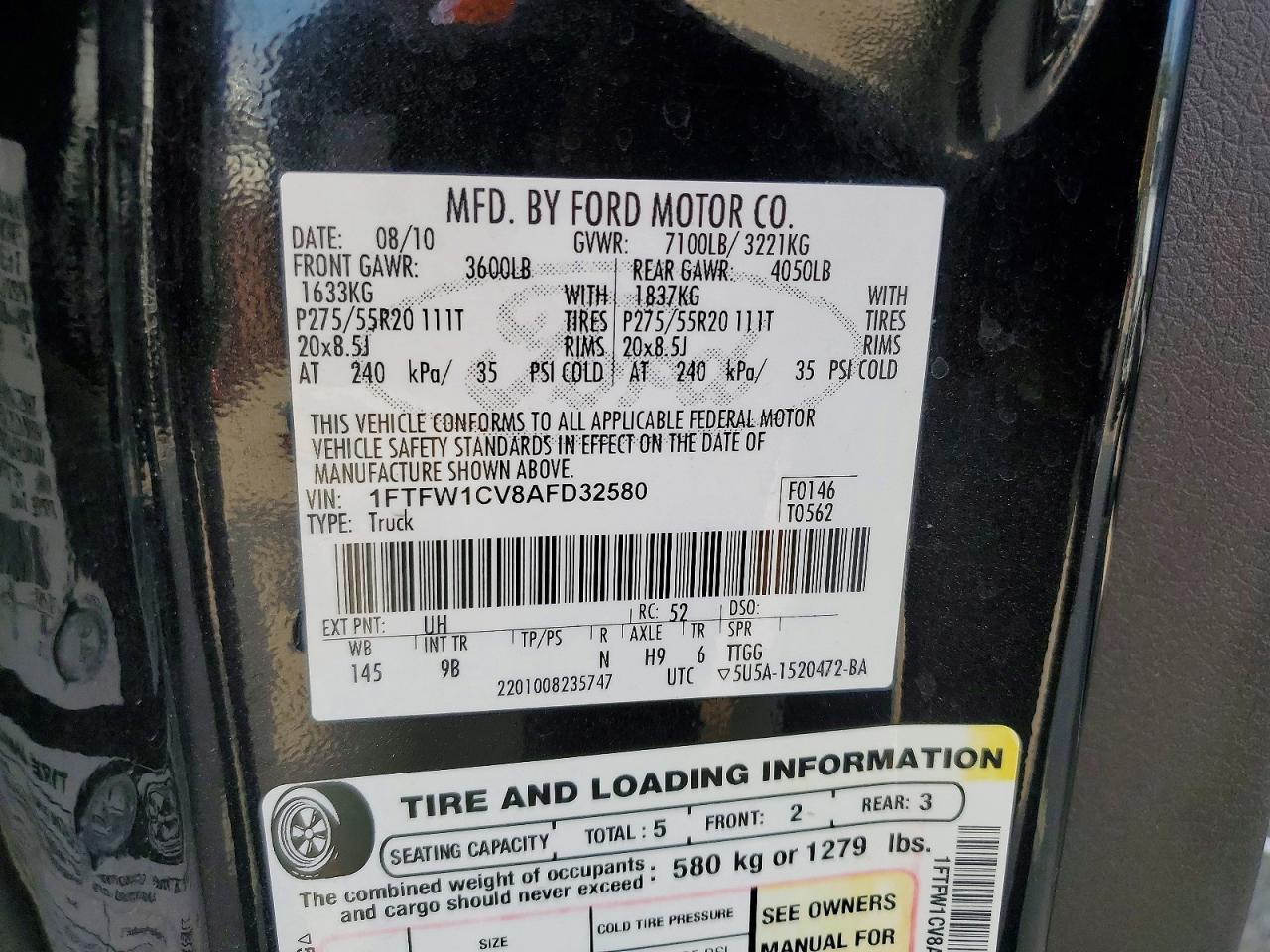 2010 FORD F-150 Lightning