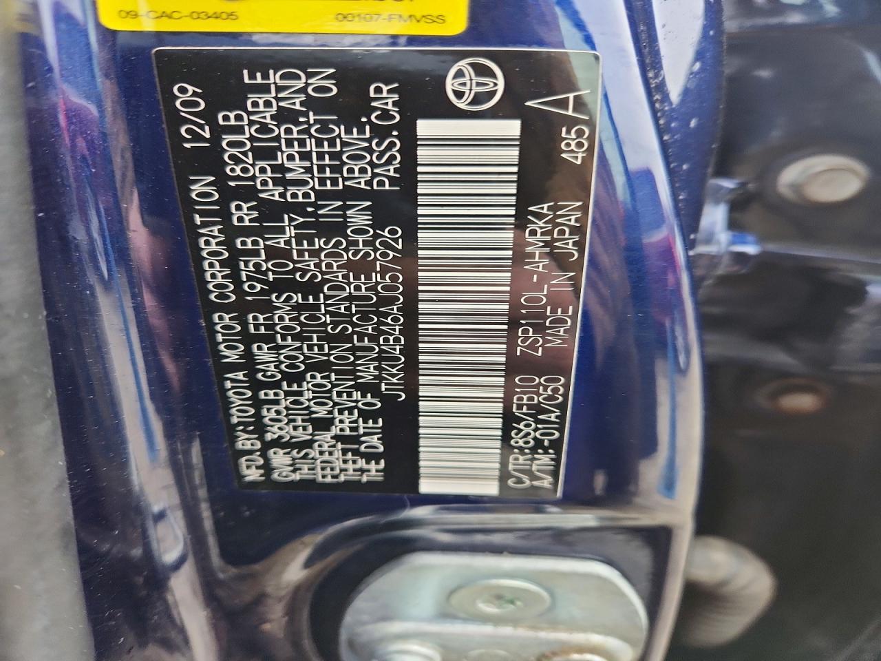2010 TOYOTA SCION