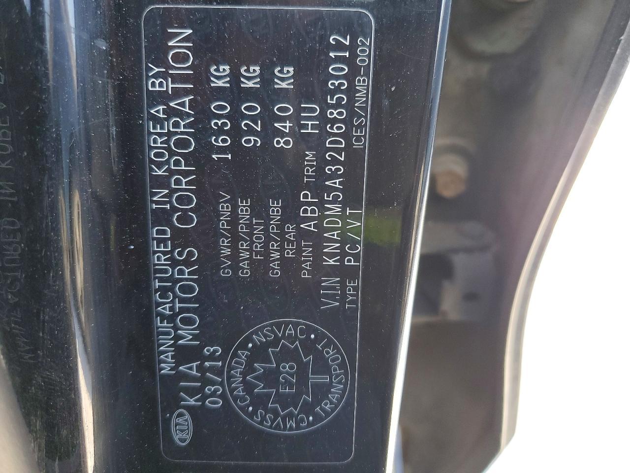 2013 KIA RIO