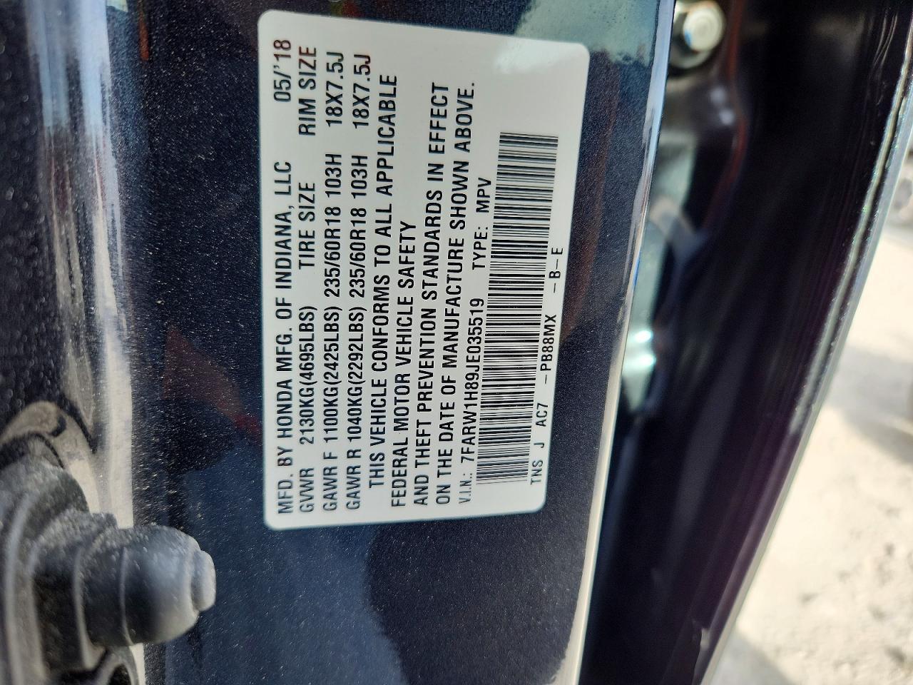 2018 HONDA CR-V