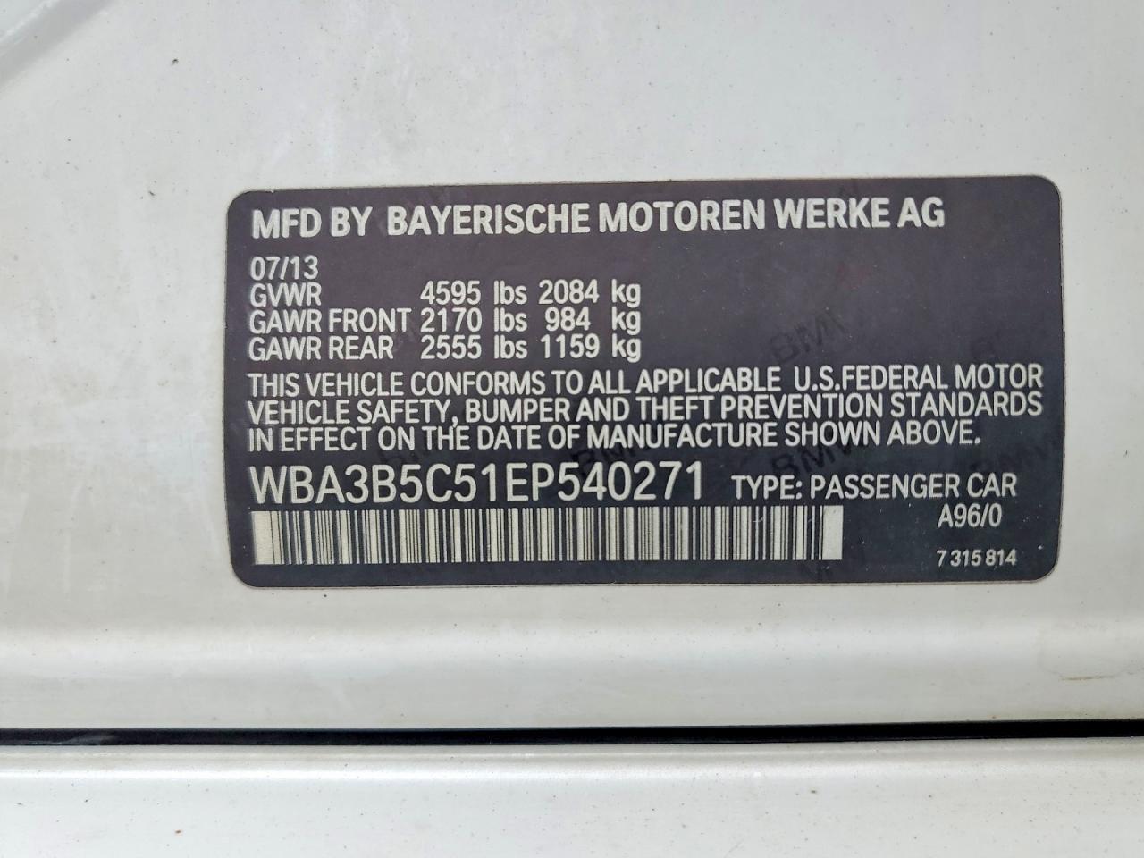 2014 BMW 3 SERIES