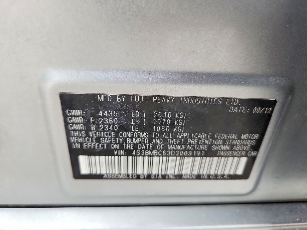 2013 SUBARU Legacy