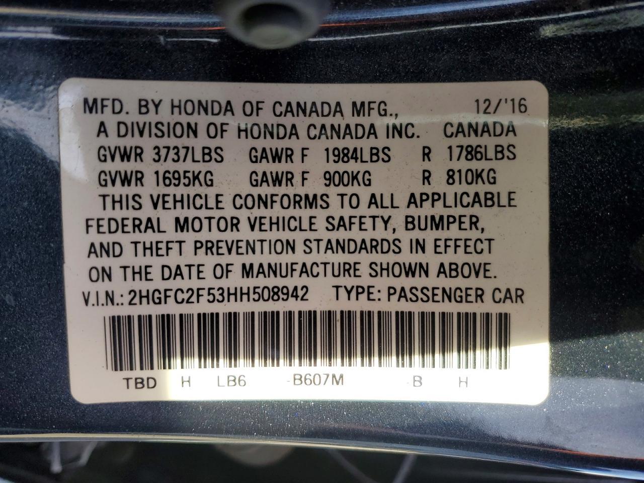 2017 HONDA CIVIC