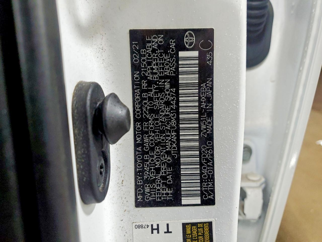 2021 TOYOTA PRIUS
