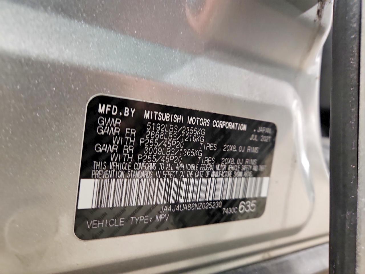 2022 MITSUBISHI outlander