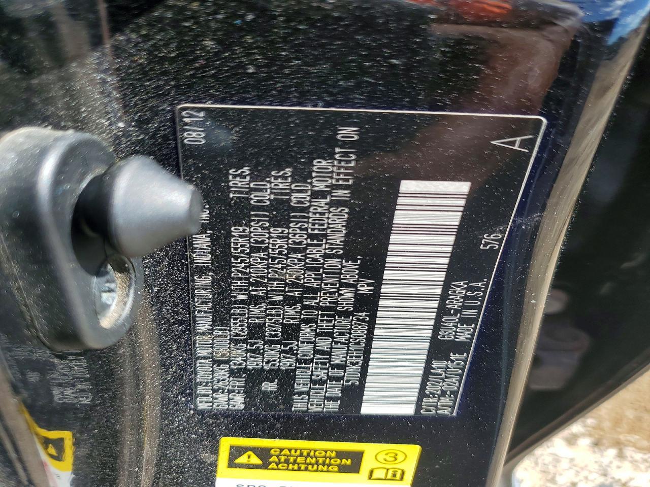 2012 TOYOTA HIGHLANDER