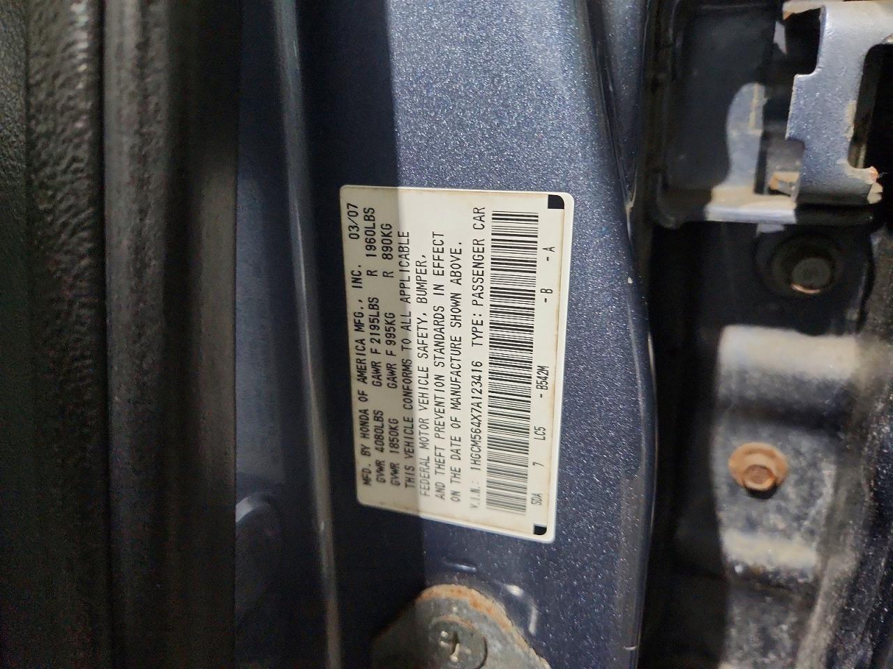 2007 HONDA ACCORD