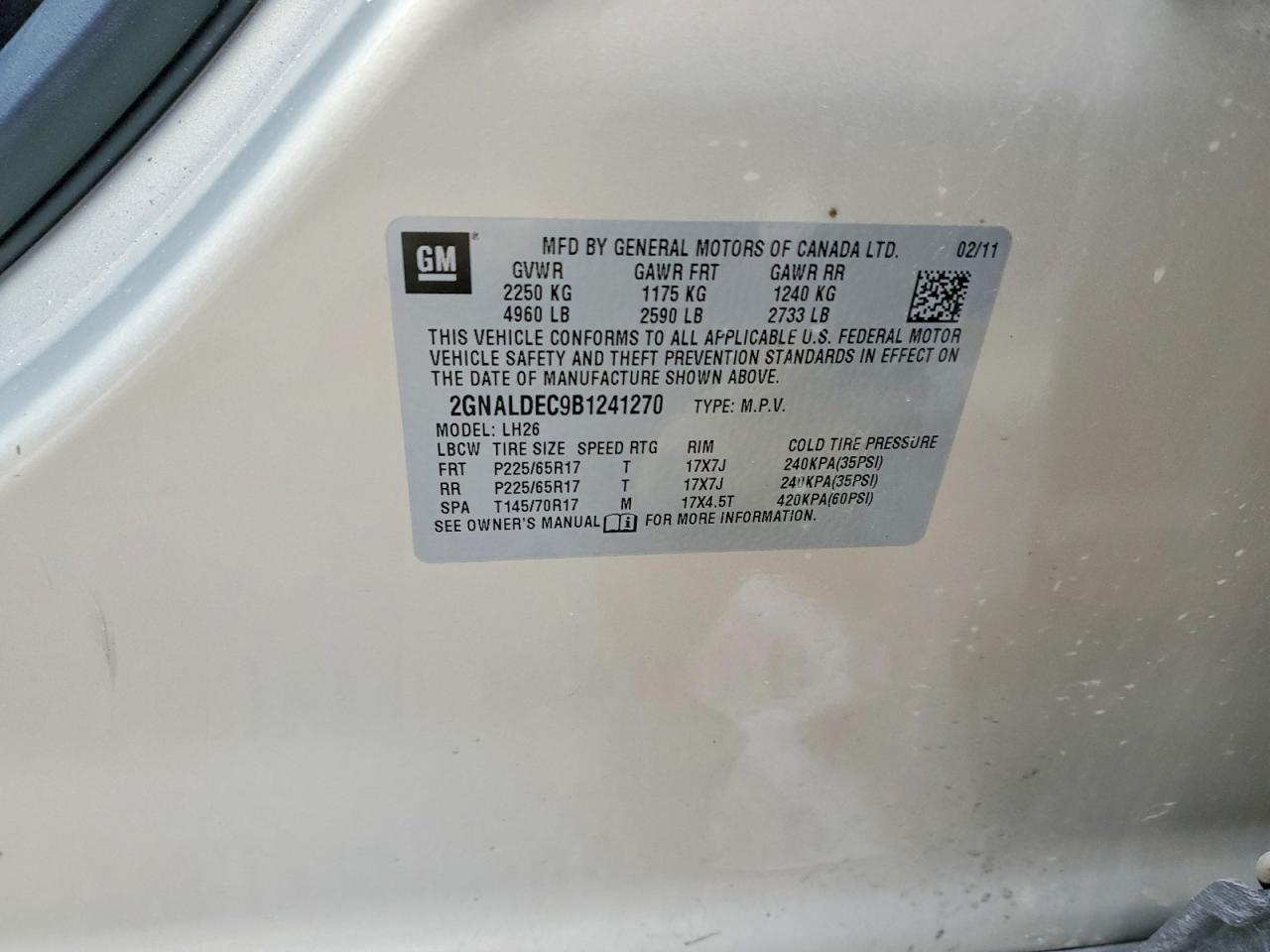 2011 CHEVROLET EQUINOX
