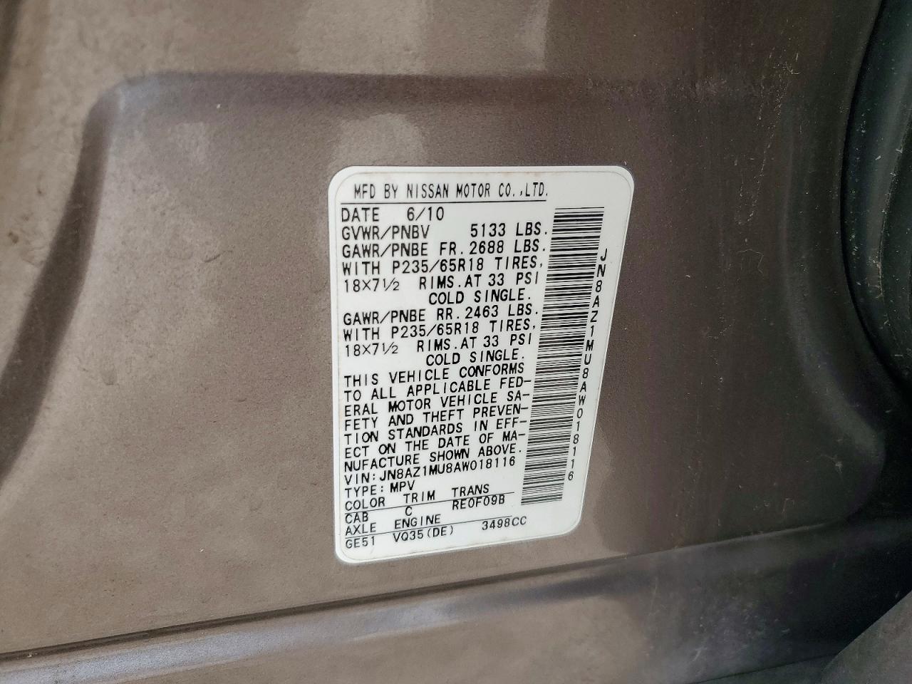 2010 NISSAN MURANO
