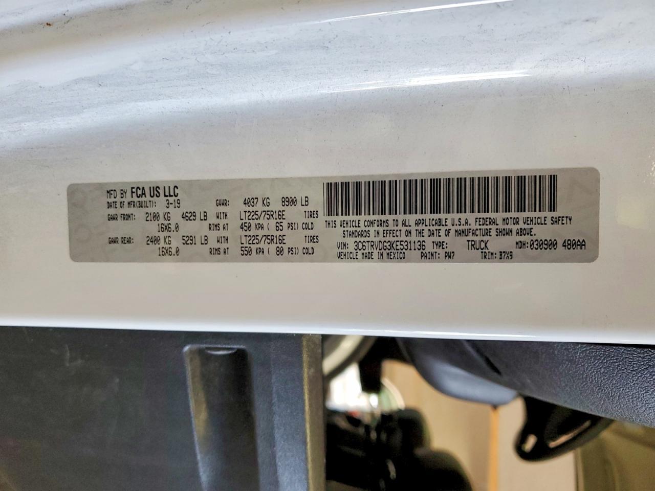 2019 RAM ProMaster 2500