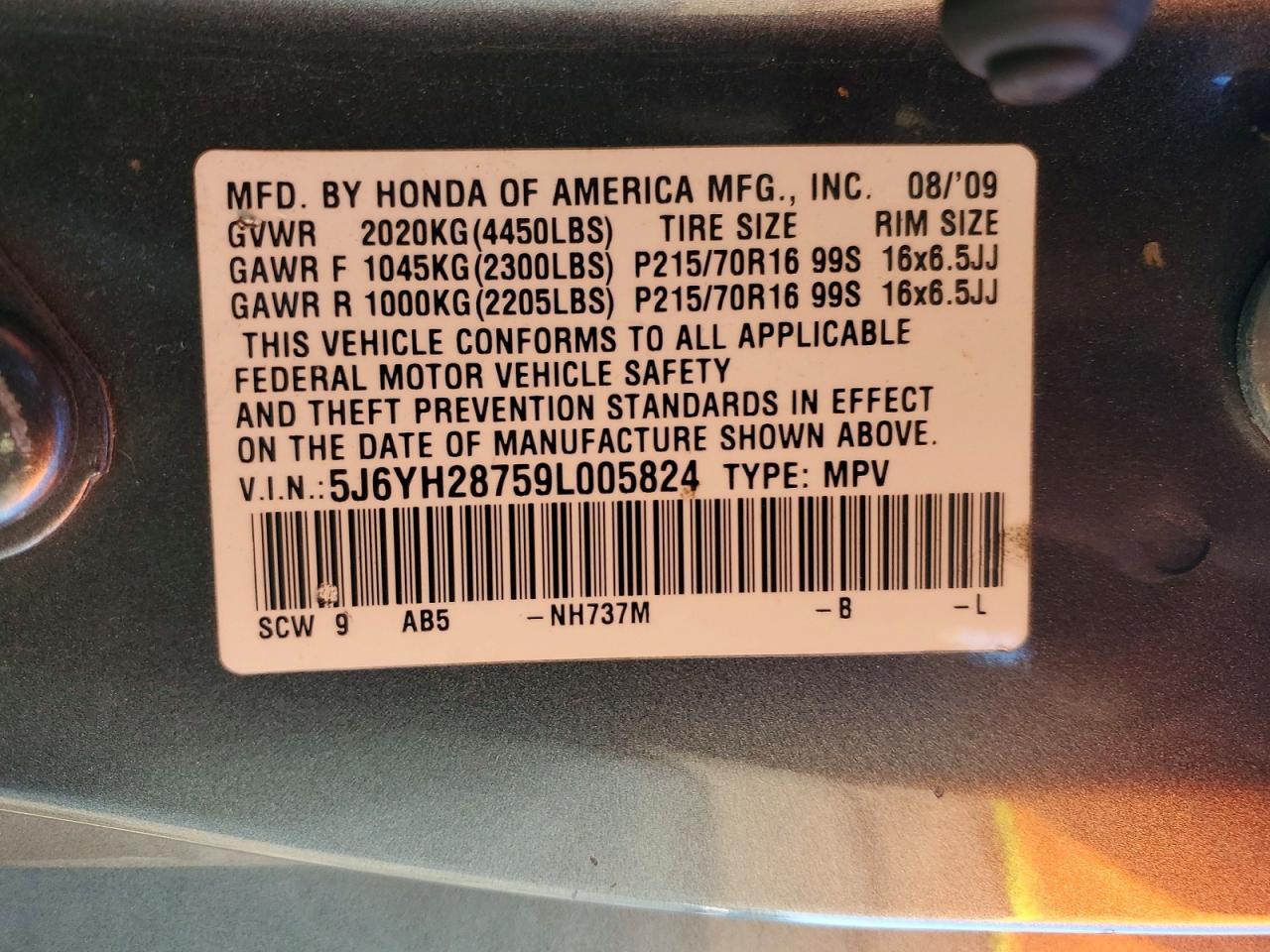 2009 HONDA Element