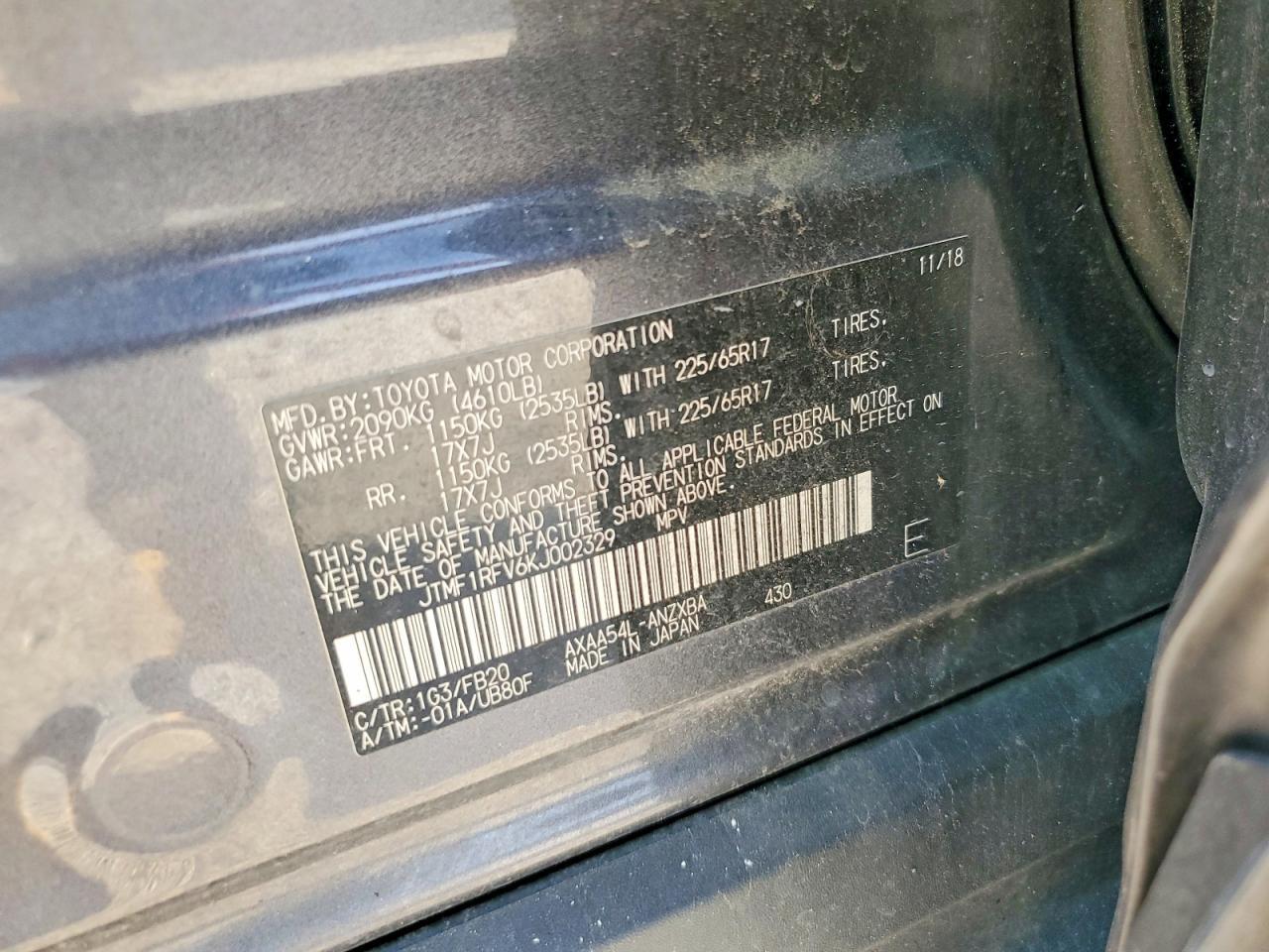 2019 TOYOTA RAV4