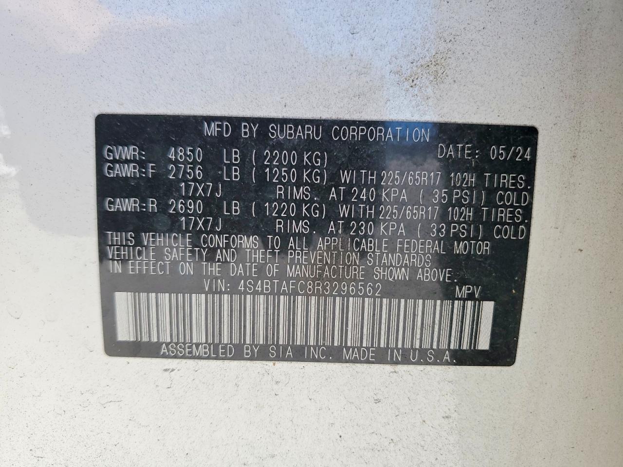 2024 SUBARU Outback