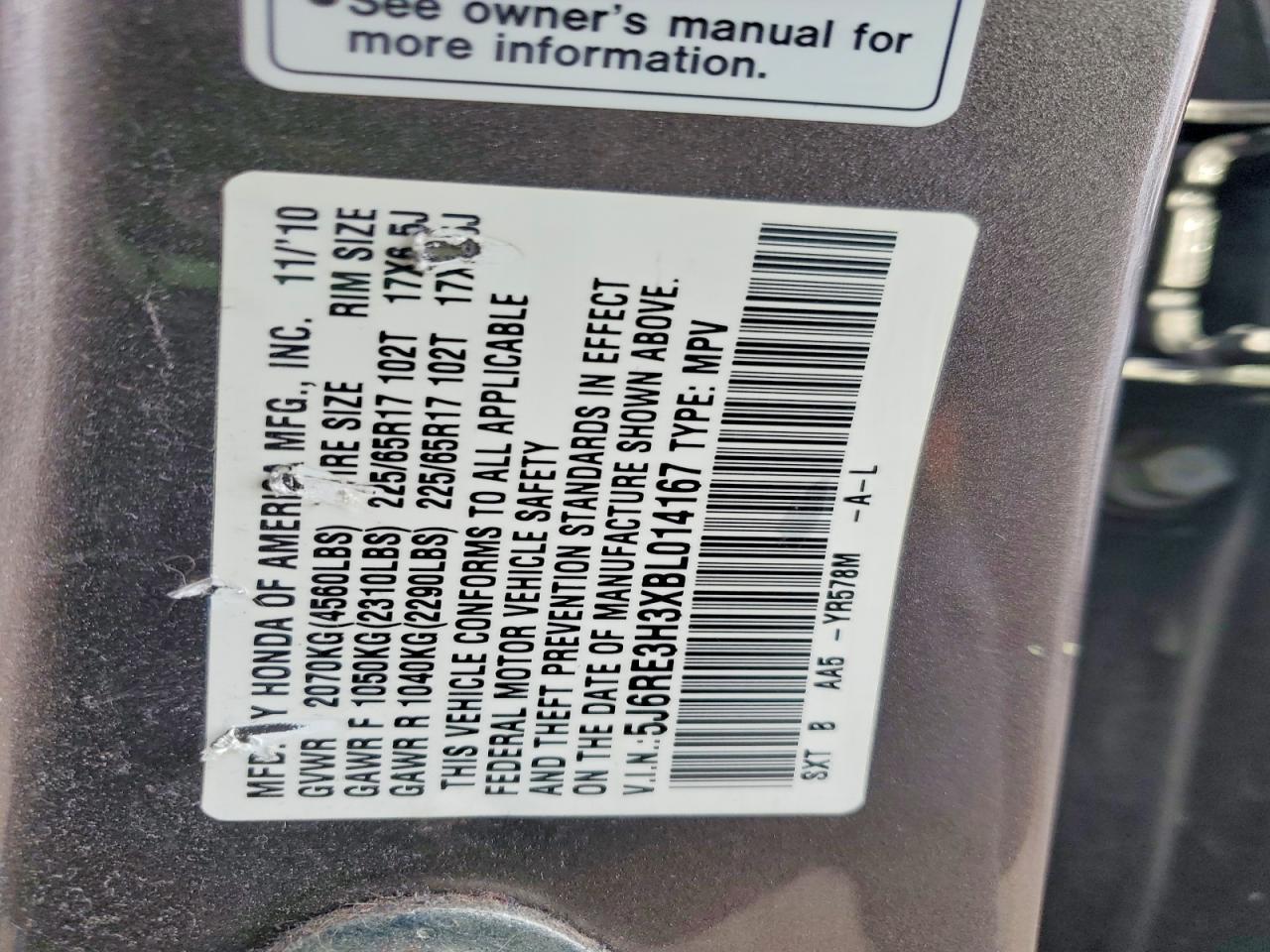 2011 HONDA CR-V