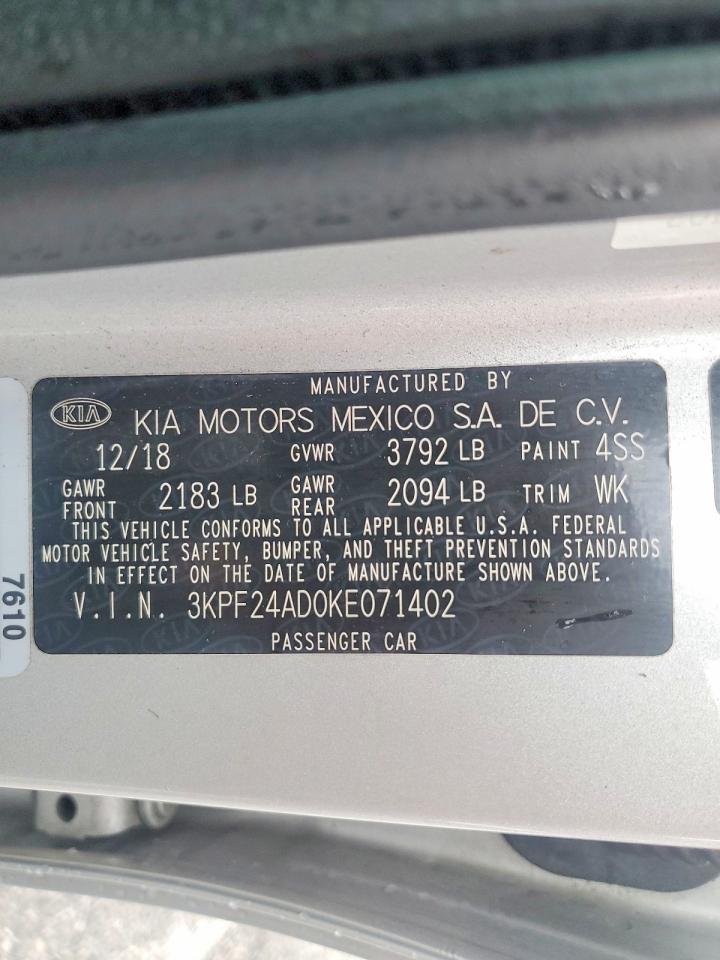 2019 KIA FORTE