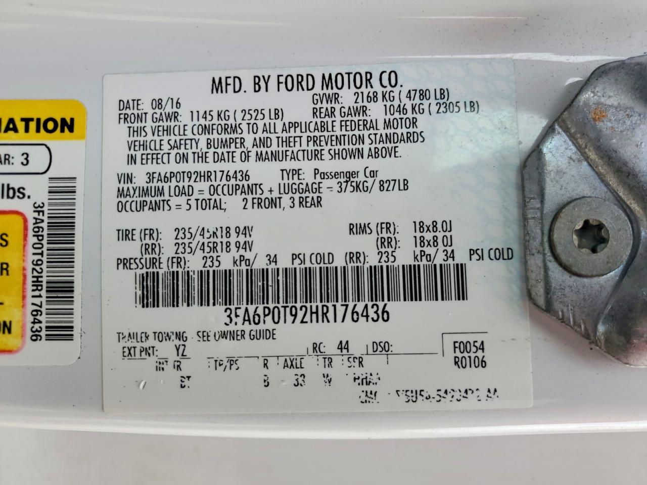 2017 FORD FUSION