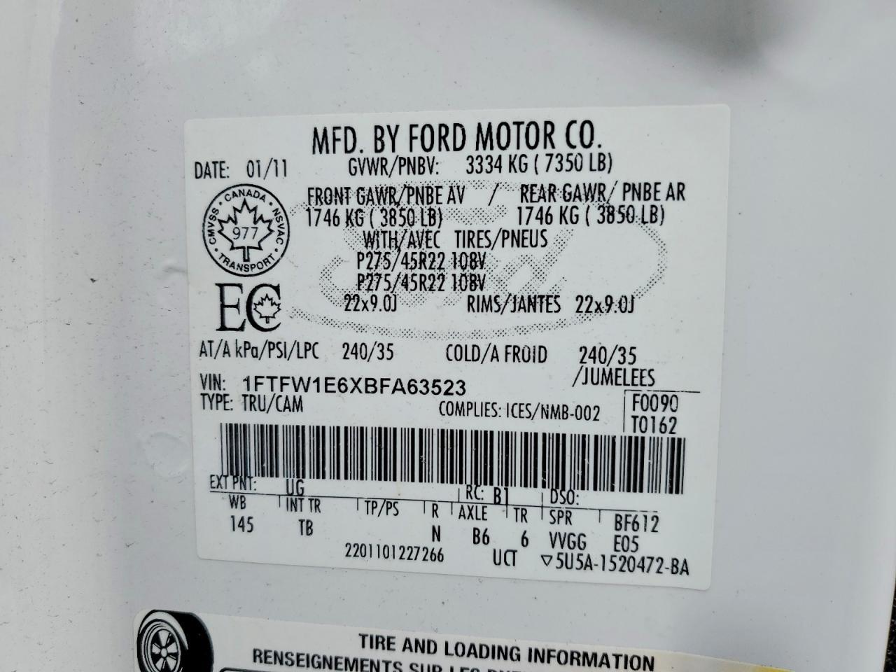 2011 FORD F-150