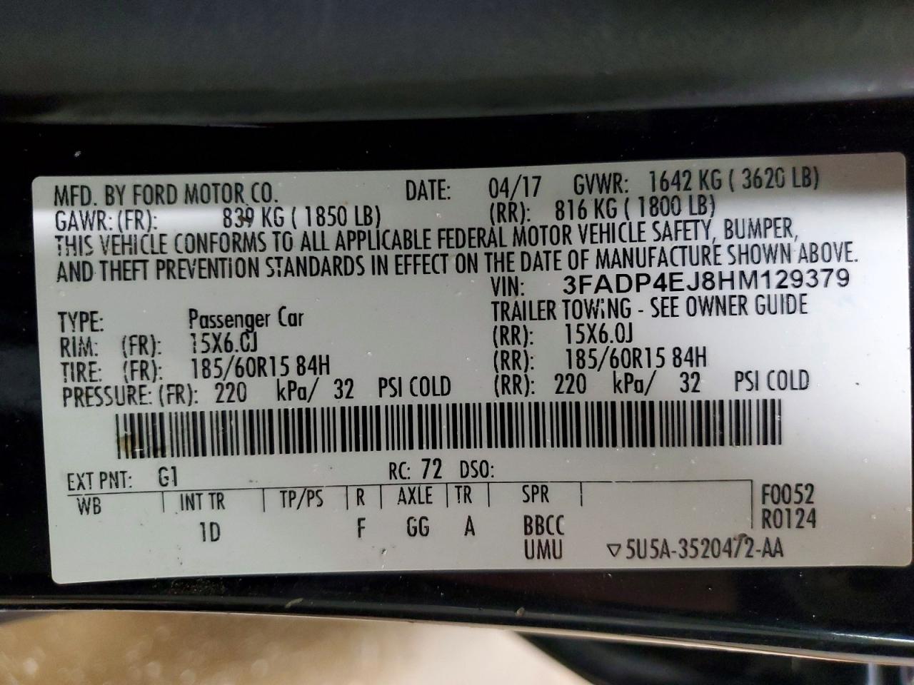 2017 FORD Fiesta