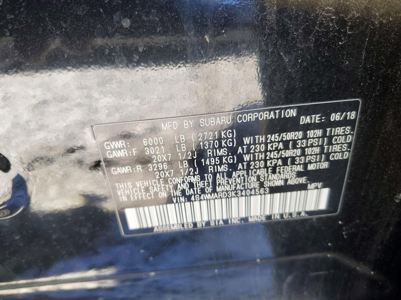 2019 SUBARU Ascent