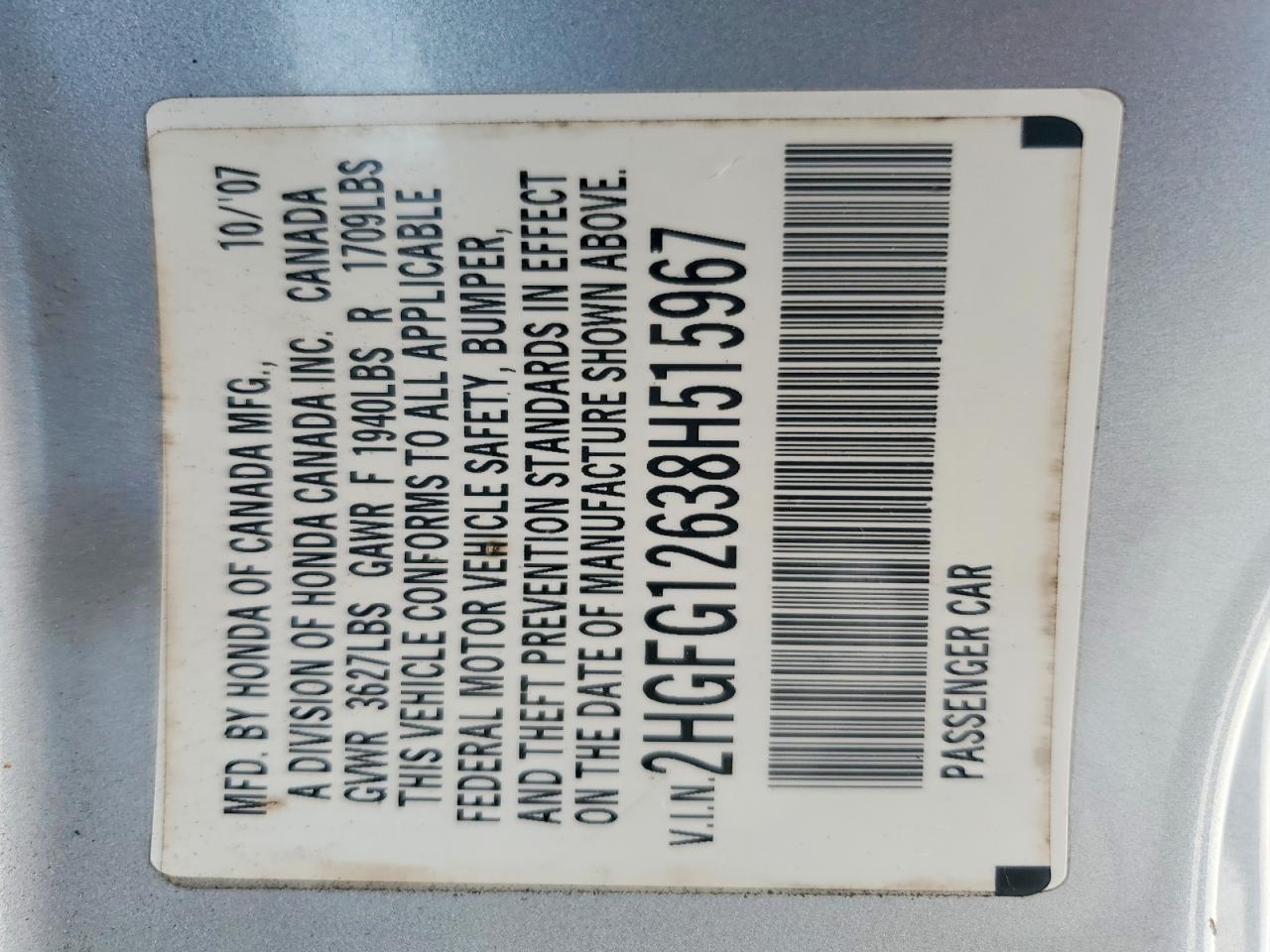 2008 HONDA CIVIC