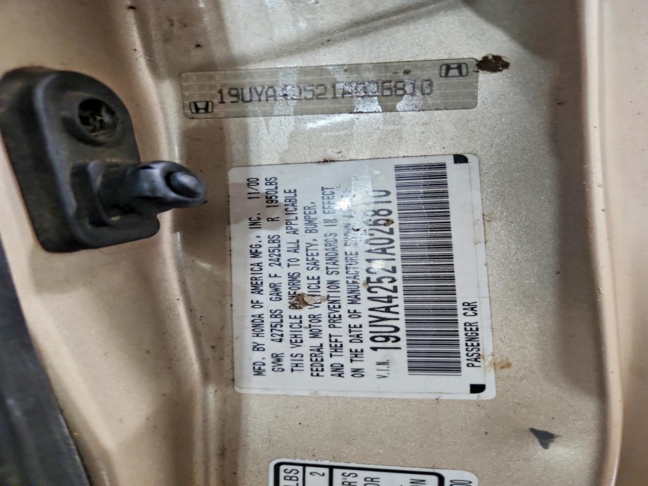 2001 ACURA CL