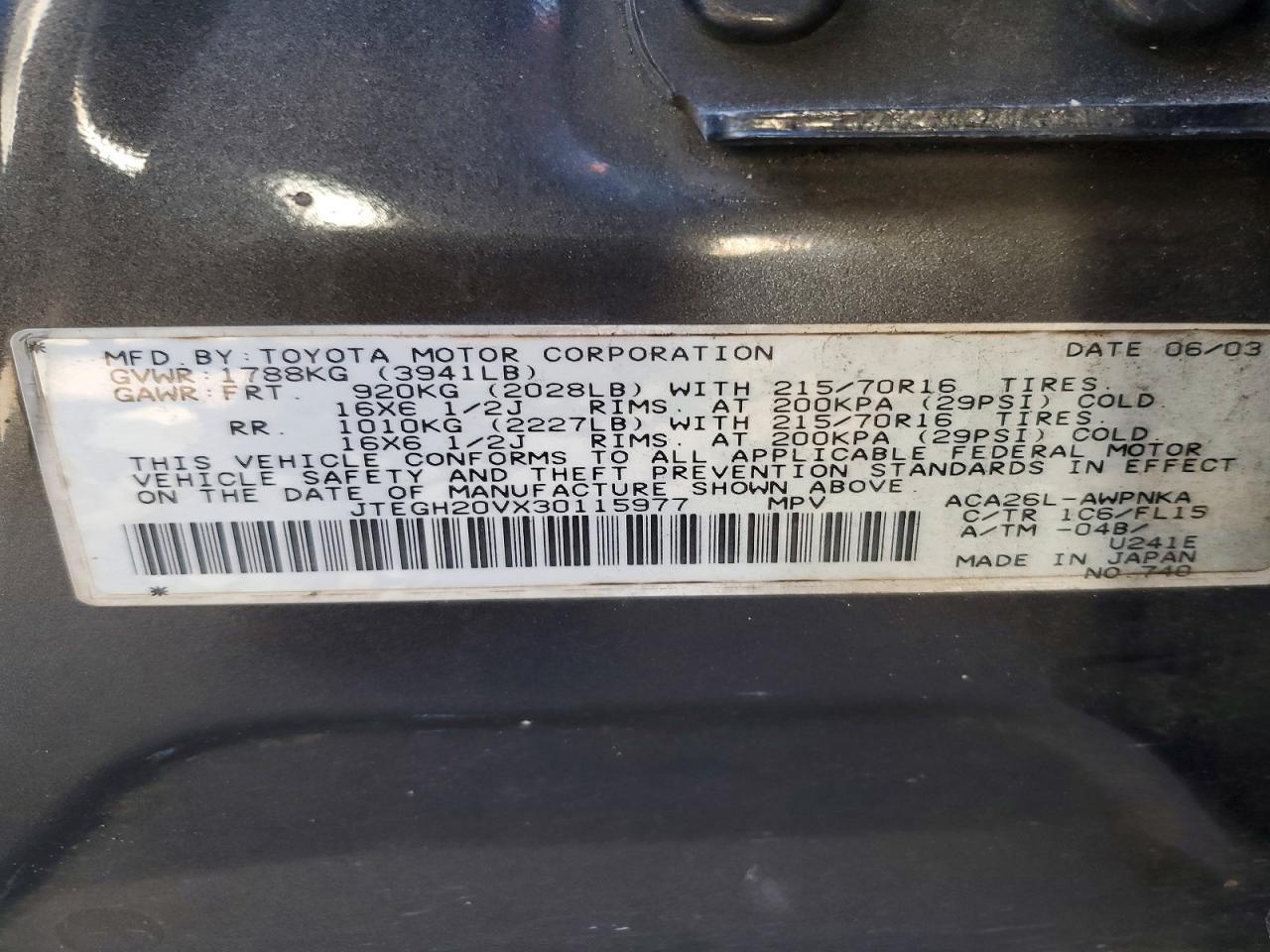2003 TOYOTA RAV4