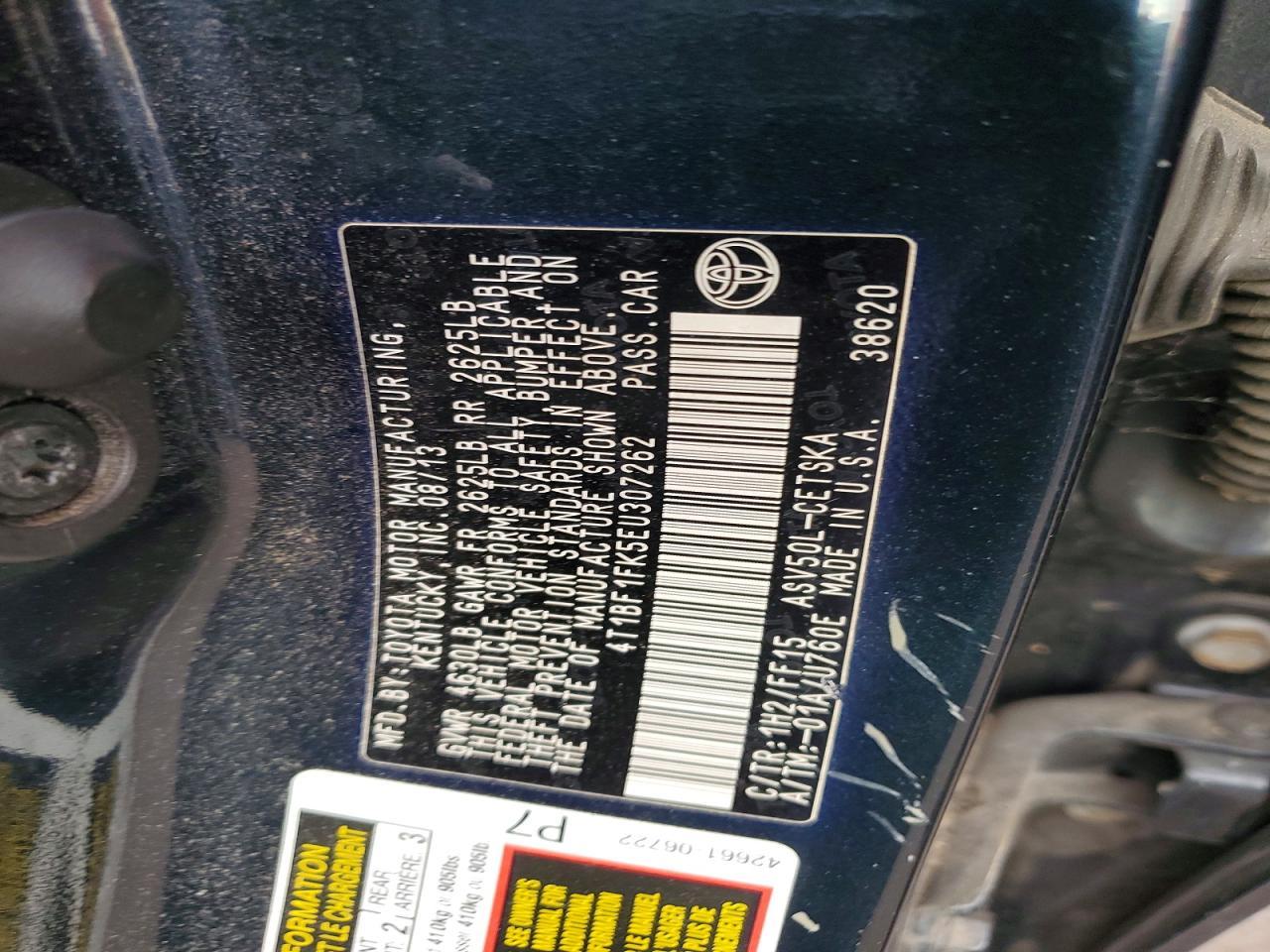 2014 TOYOTA CAMRY