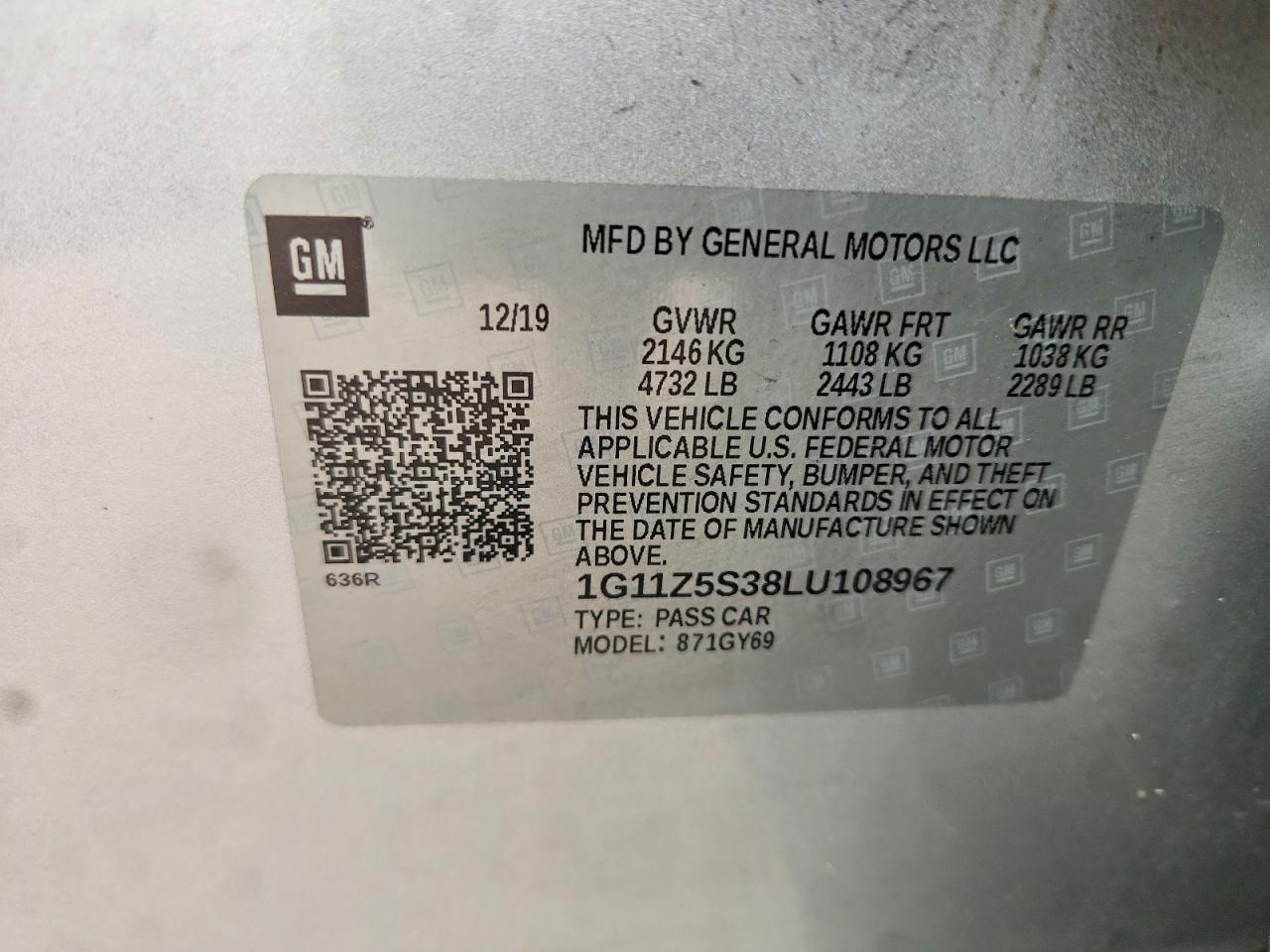 2020 CHEVROLET IMPALA