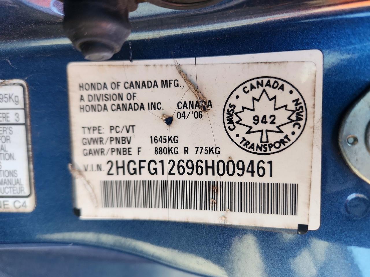 2006 HONDA CIVIC