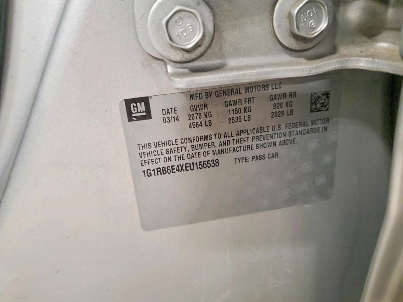 2014 CHEVROLET VOLT