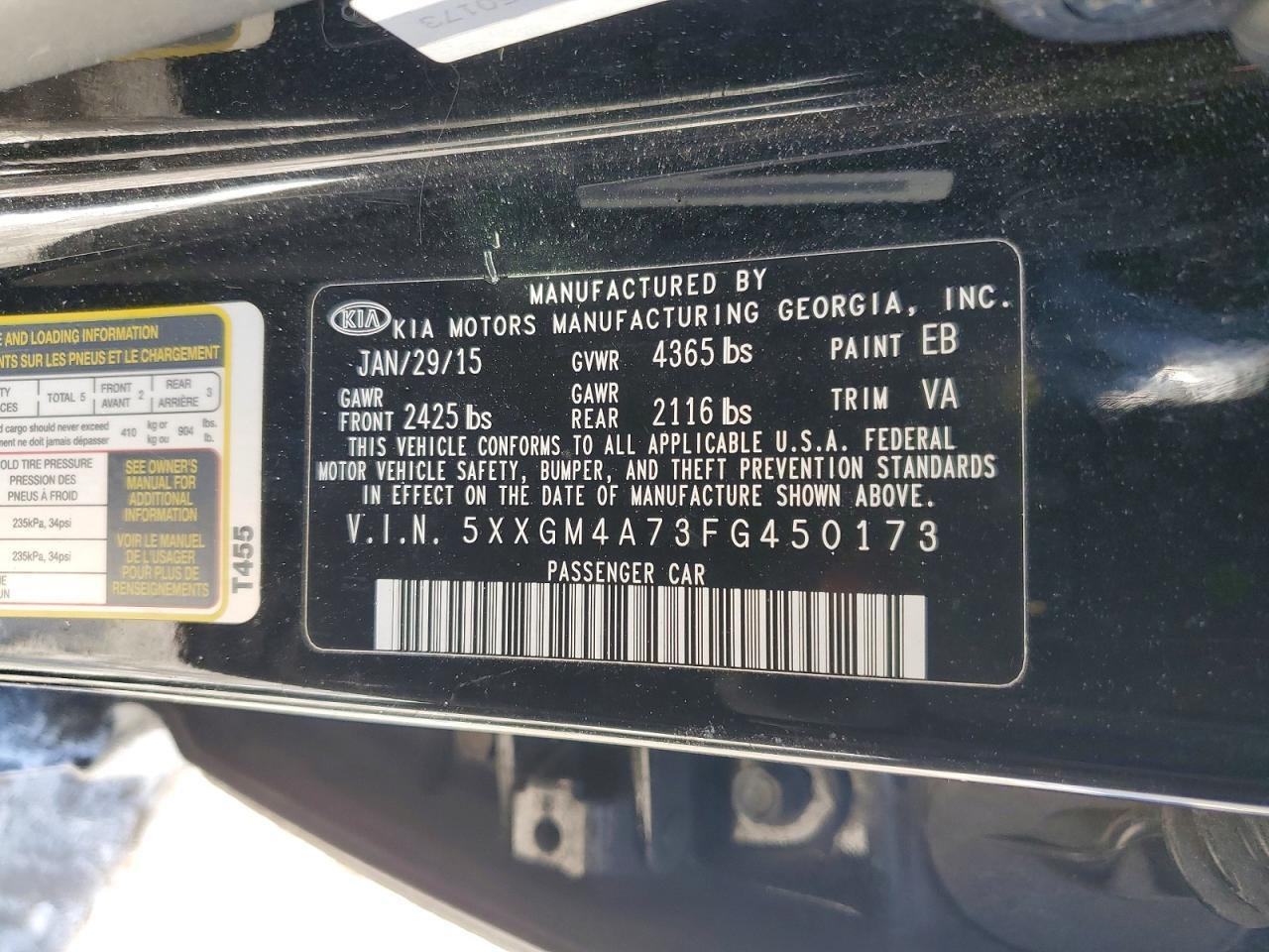 2015 KIA OPTIMA