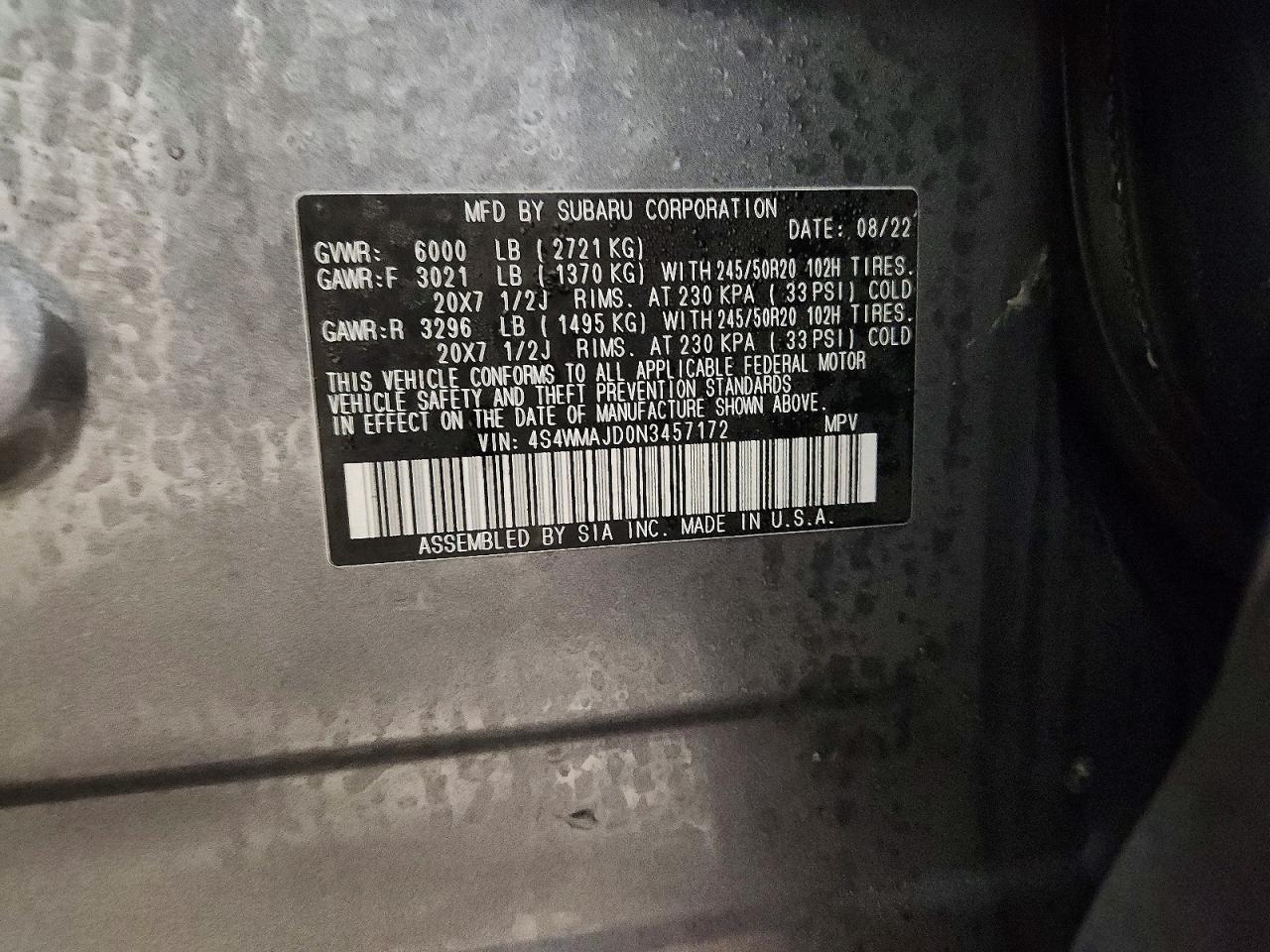 2022 SUBARU Ascent