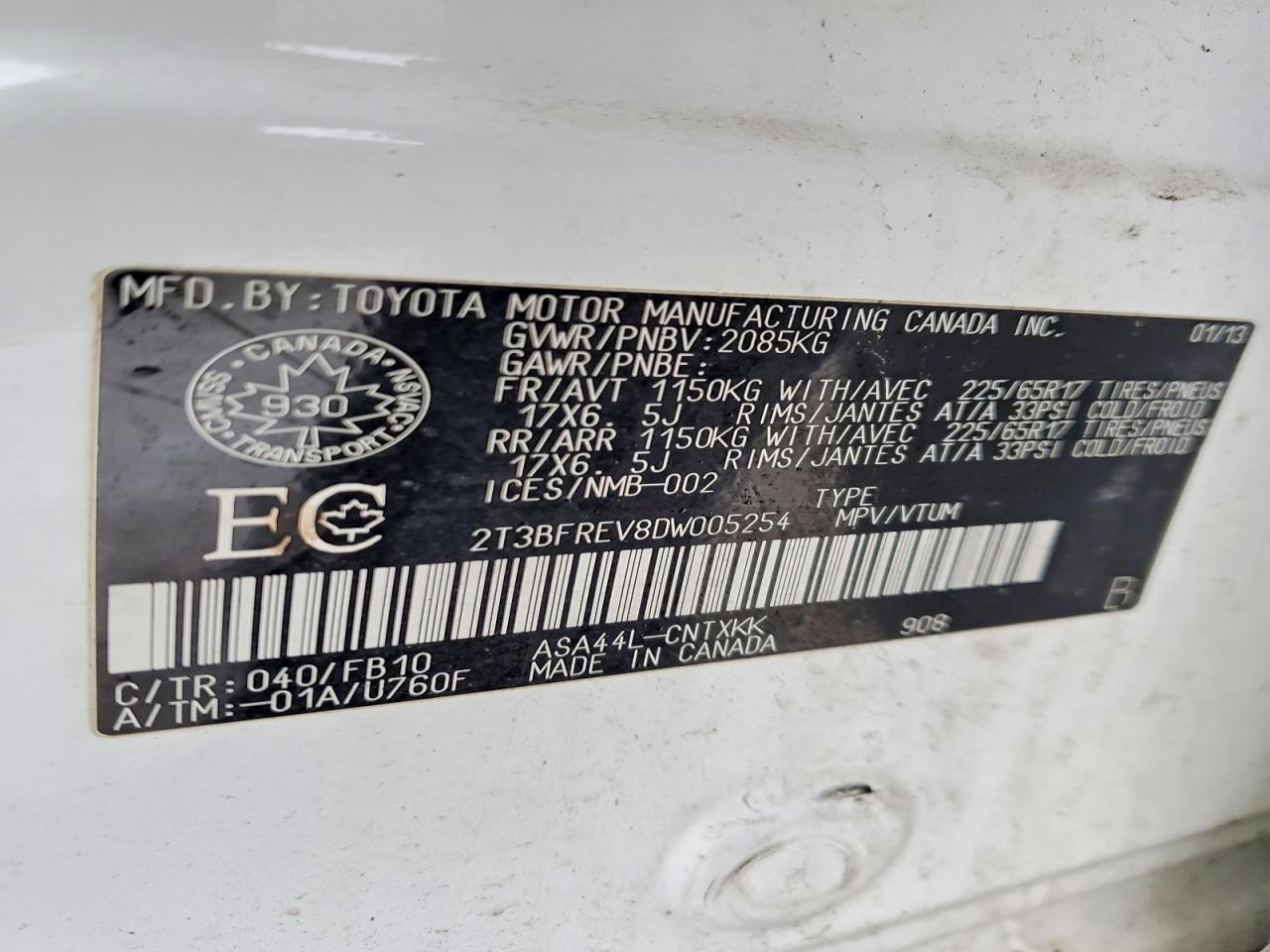 2013 TOYOTA RAV4