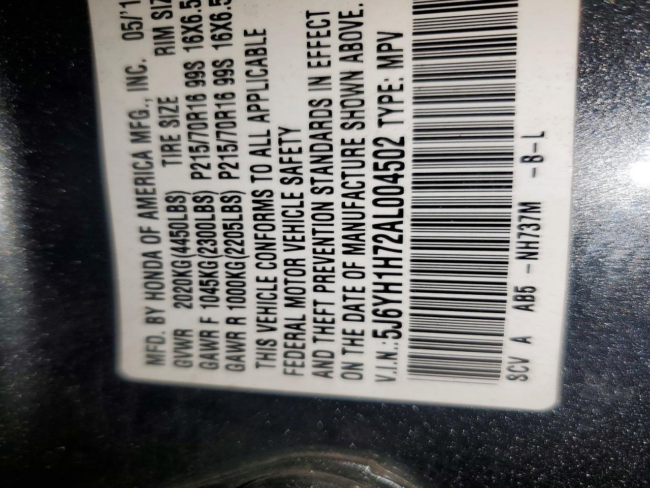 2010 HONDA Element