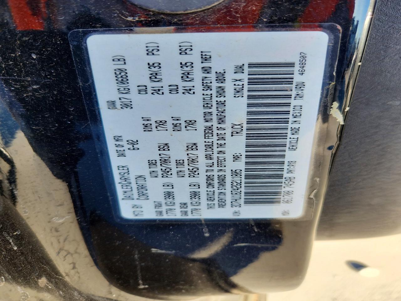 2002 DODGE RAM 1500