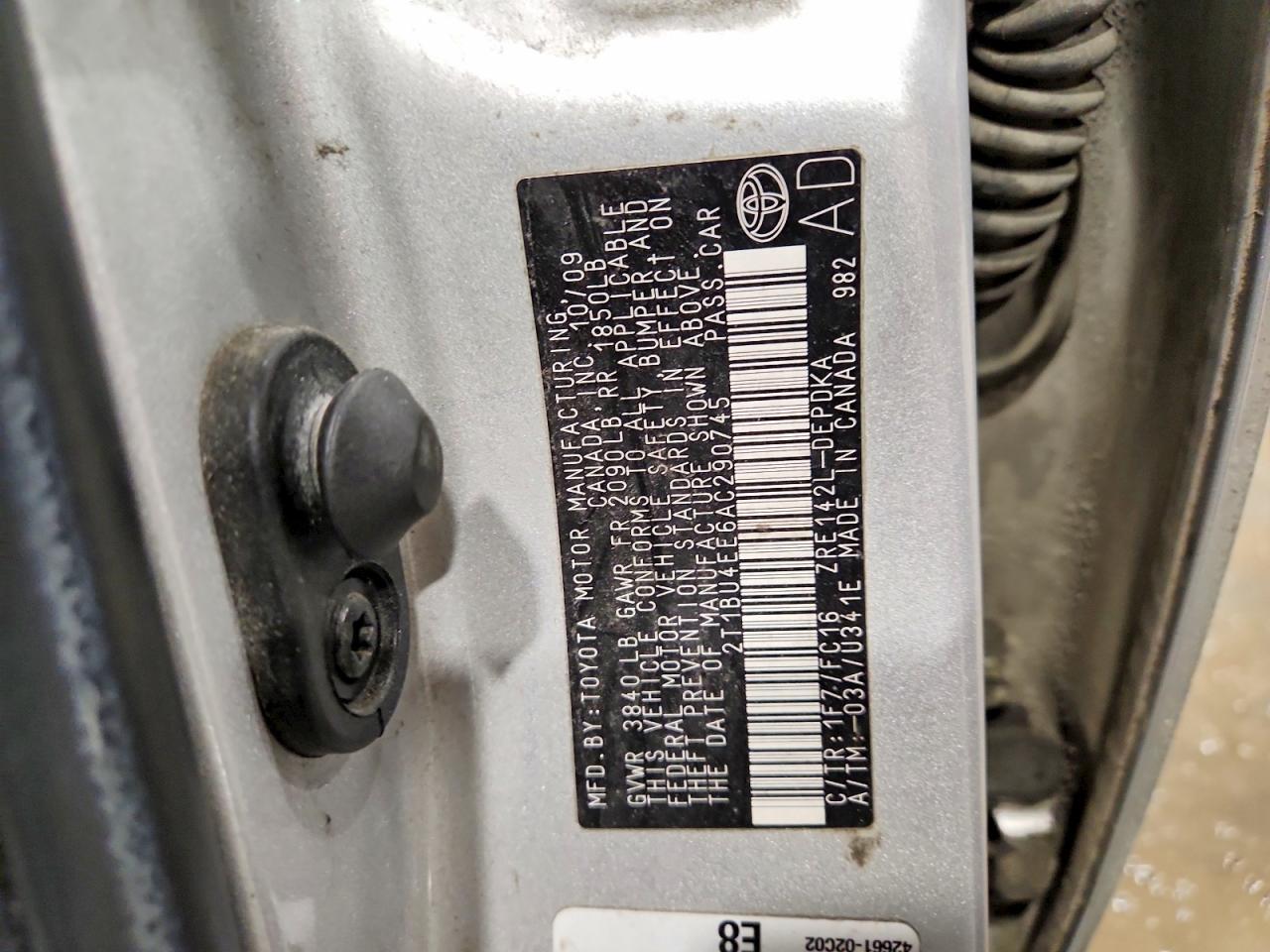 2010 TOYOTA COROLLA