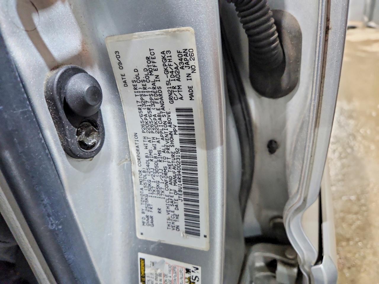2004 TOYOTA 4Runner