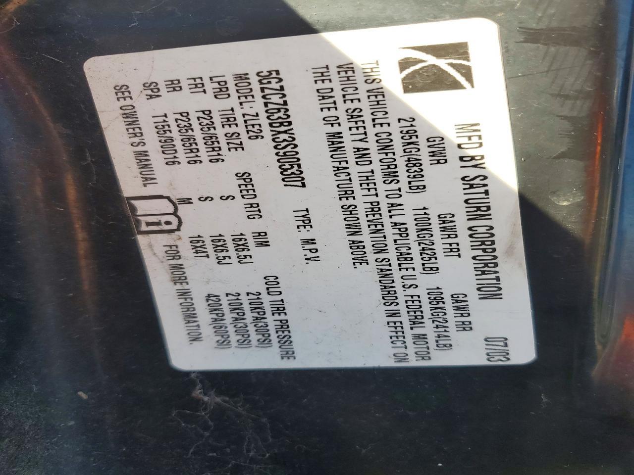 2003 SATURN Vue
