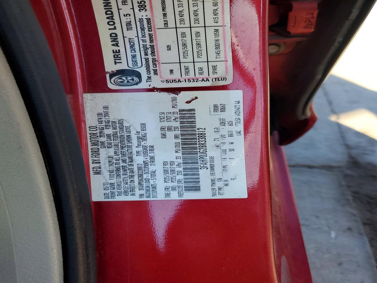 2011 FORD FUSION